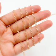 XM510TT. 1 Gold Filled Long & 3 Sterling Silver Short Link Chain